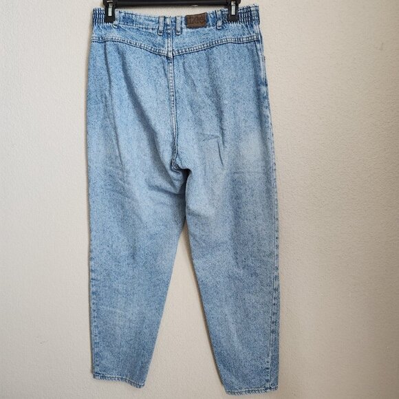 Vintage 80s‎ 90s Lee Womens 32x29" Elastic Waist Blue Mom Jeans Lightwash - Picture 3 of 11